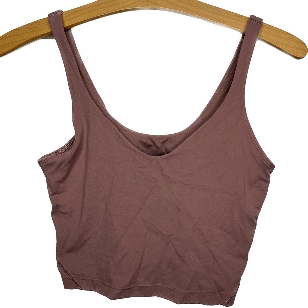 LuluLemon Align Pink Mauve Cropped Yoga Workout Tank Top Size 9